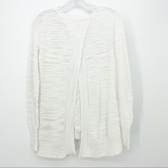 Rebecca Taylor Back Split Open Knit Womens Sweater White Size Small Long Sleeve - Picture 11 of 13